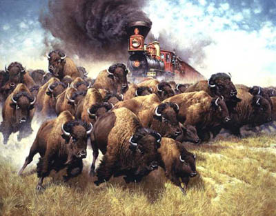 FRANK MCCARTHY 30X25 Secondary Market Art: "COMING IRON HORSE"