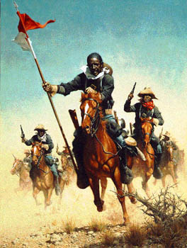 FRANK MCCARTHY 33X26 Secondary Market Art: "CHARGE BUFFALO SOLDIER"