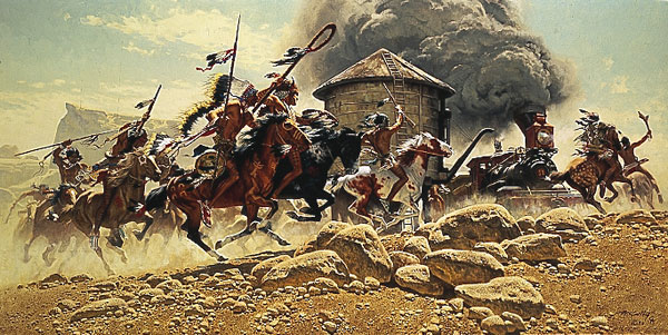 FRANK MCCARTHY 37X18 Secondary Market Art: "AMBUSH 1978"