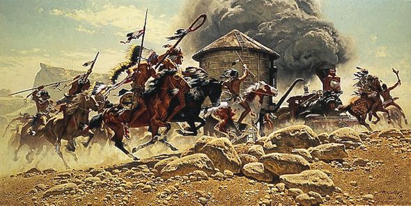 FRANK MCCARTHY 37X18 Secondary Market Art: "AMBUSH 1978"