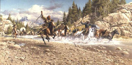 FRANK MCCARTHY 40X20 Secondary Market Art: "LAST CROSSING"