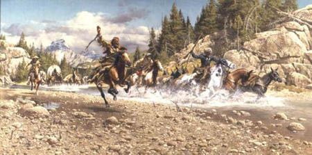 FRANK MCCARTHY 40X20 Secondary Market Art: "LAST CROSSING"