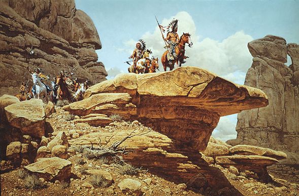Frank McCarthy Anniversary Edition Limited Edition Canvas Giclee:"The Hostiles"