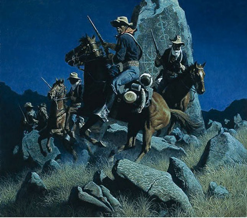 Frank McCarthy Limited Edition Print:"Ambush at the Ancient Rocks - Buffalo Soldiers"