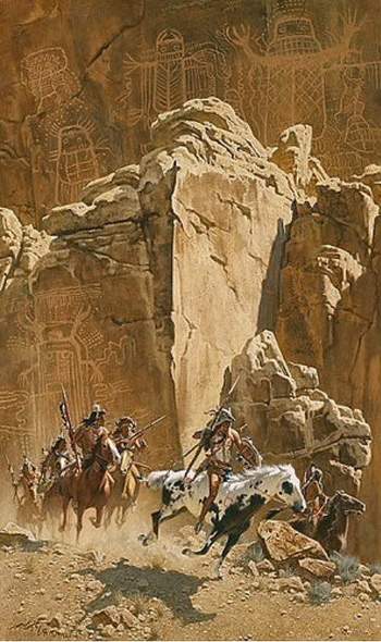 Frank McCarthy Artist Proof Limited Edition Print:"Beneath the Cliff of the Spirits"