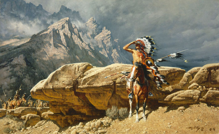 Frank McCarthy Hand Numbered Limited Edition Anniversary Canvas Giclee:"From the Rim"