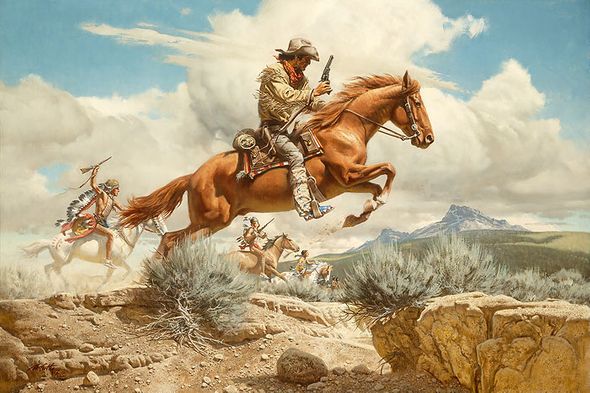 Frank McCarthy Hand Numbered Limited Edition Anniversary Canvas Giclee:"Pony Express"