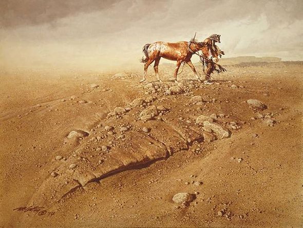 Frank McCarthy Hand Numbered Limited Edition Anniversary Canvas Giclee:"The Survivor"