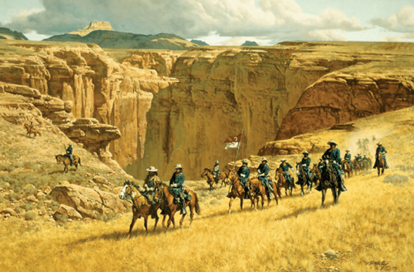 Frank McCarthy Hand Numbered Anniversary Edition Canvas Giclee:"The Long Knives"