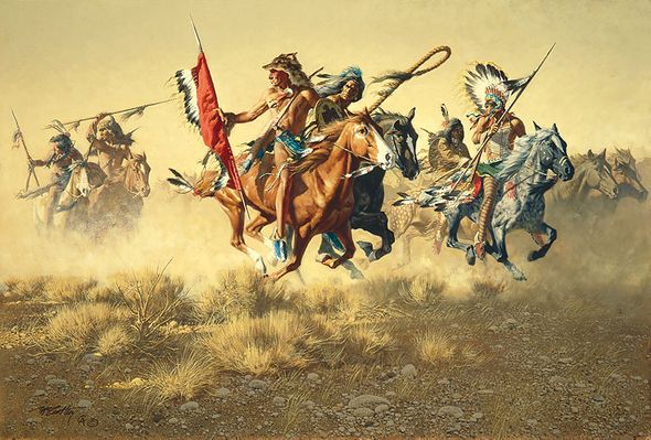 Frank McCarthy Limited Edtion Canvas Giclee:"Across Hostile Ground"