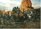 FRANK MCCARTHY  Secondary Market Art: "WAITING FOR ESCORT"