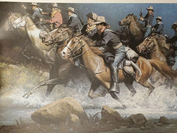 Frank McCarthy Signed and Numbered Limited Edition AP Lithograph: "With Pistols Drawn"