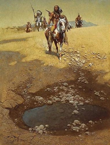 Frank McCarthy Signed and Numbered Limited Edition Lithograph: "Comanche War Trail"