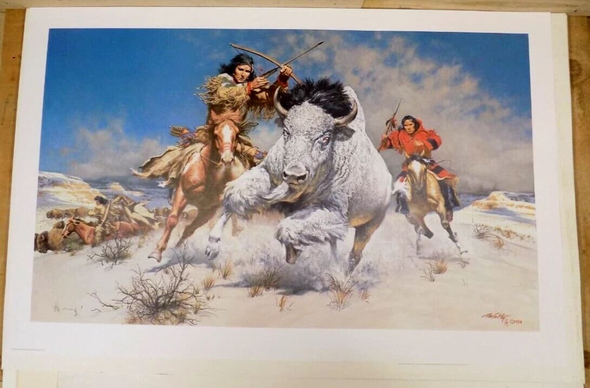 Frank McCarthy Signed and Numbered Limited Edition Lithograph Print: "Big Medicine"