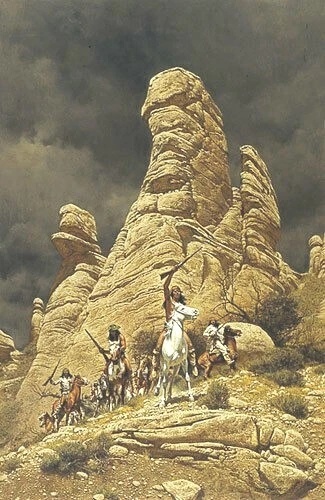 Frank McCarthy Signed and Numbered Limited Edition Lithograph: "Savage Taunt"