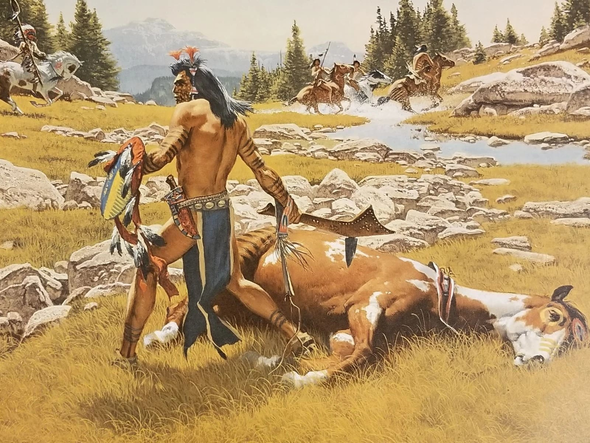 Frank McCarthy Signed and Numbered Limited Edition Lithograph: "Surrounded"