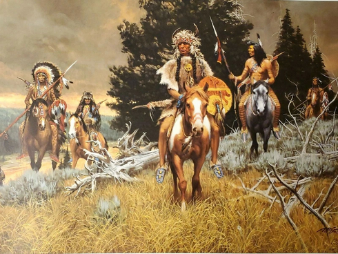 Frank McCarthy Signed and Numbered Limited Edition Lithograph: "The Children Of The Raven"