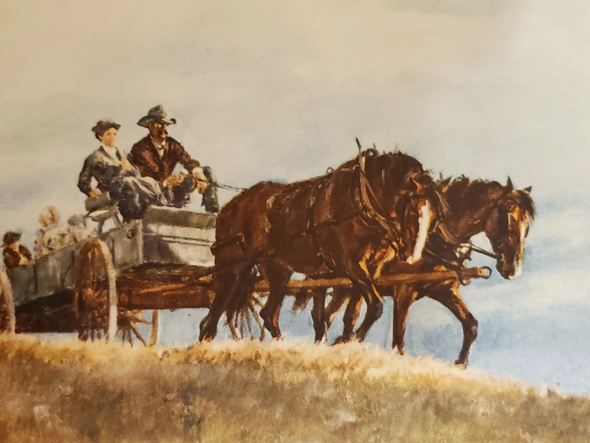 Frank McCarthy Signed Limited Edition Lithograph Print: "Calling on Neighbors"