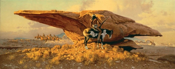 Frank McCarthy Signed Limited Edition Offset Lithograph: "Scouting the Long Knives"