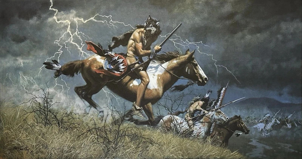 Frank McCarthy Signed Limited Edition Offset Lithograph: "When Omens Turn Bad"