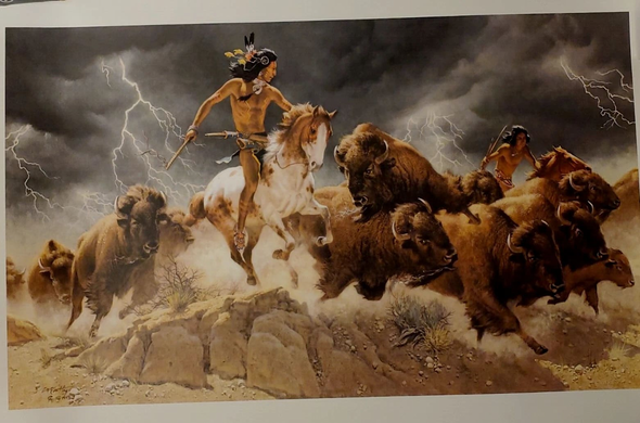Frank McCarthy Signed Limited Edition Paper: "Flashes of Lightning - Thunder of Hooves"