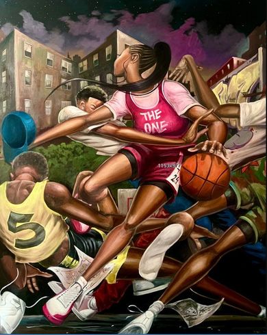 Frank Morrison Artist Signed Limited Edition Canvas Giclee:"Night Court" Frank Morrison Artist Signed Limited Edition Canvas Giclee:"Night Court"