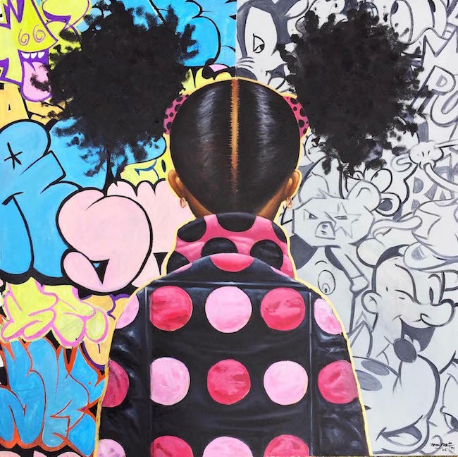 Frank Morrison Hand Signed and Numbered Limited Edition Canvas Giclee:"Graffati Pop and Locs"