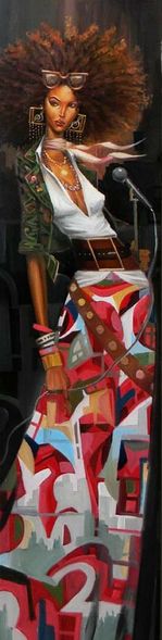 Frank Morrison Hand Signed and Numbered Limited Edition Canvas Giclee:"The Songstress"