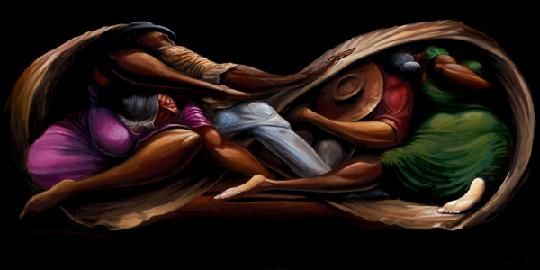 Frank Morrison Hand Signed and Numbered Limited Edition Giclee on Paper:"Indentured Servants"