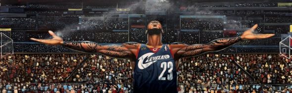 Frank Morrison OverSize 18x60 Limited Edition Canvas Giclee:"The Return of The King Lebron James"