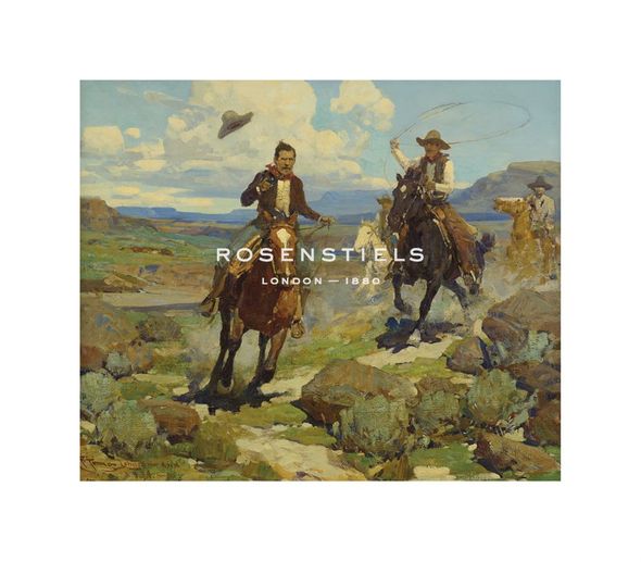 Frank Tenney Johnson Hand Numbered Limited Edition Print on Paper :"Pursuit of a Cattle Thief"