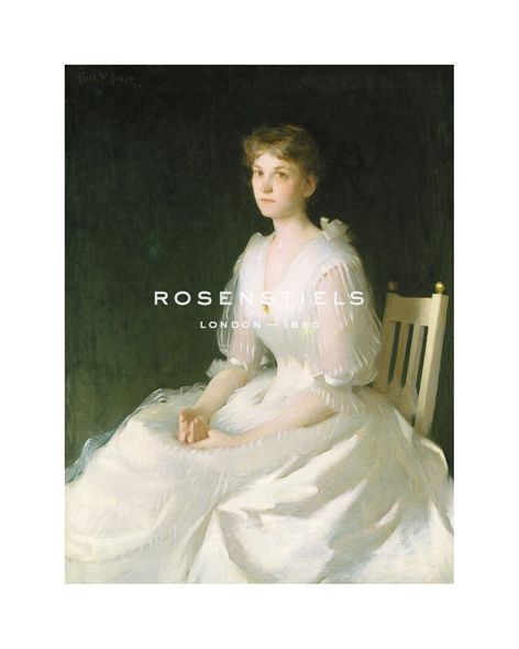 Frank Weston Benson Hand Numbered Limited Edition Print on Paper :"Portrait in White, 1889"