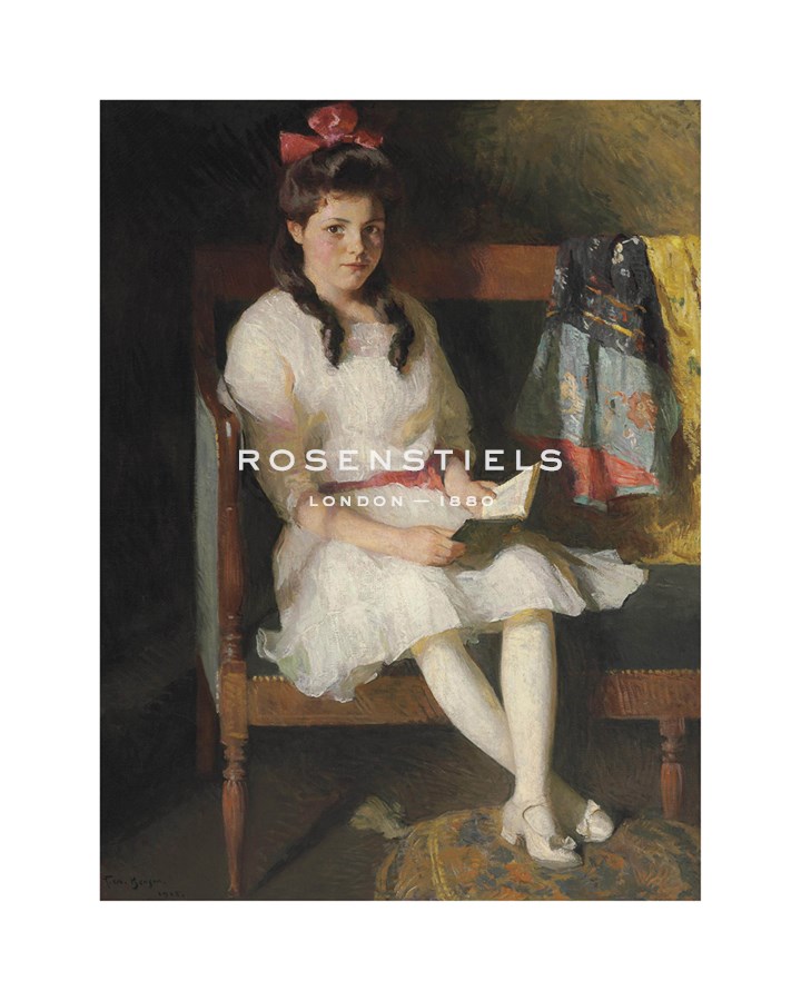 Frank Weston Benson Hand Numbered Limited Edition Print on Paper :"Portrait of Gertrude Russell, 1915"