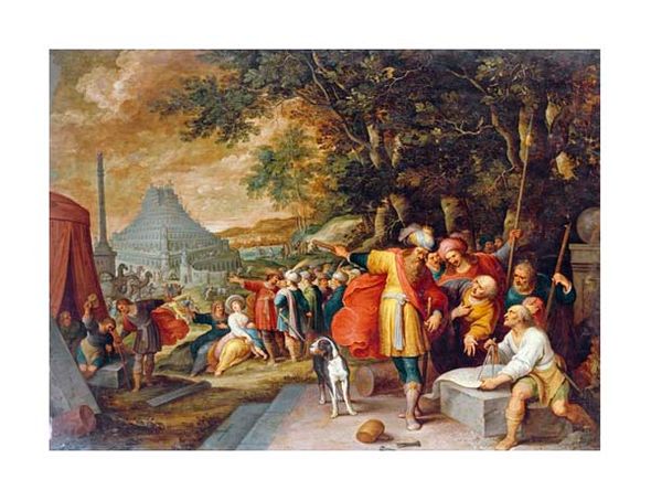 Frans Francken II Fine Art Open Edition Gicl&eacute;e:"The Building of the Tower of Babel"