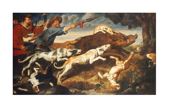 Frans Snyders Fine Art Open Edition Gicl&eacute;e:"A Boar Hunt"