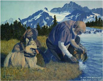 FRED MACHETANZ 18X24 Secondary Market Art: "SEARCH FOR GOLD"