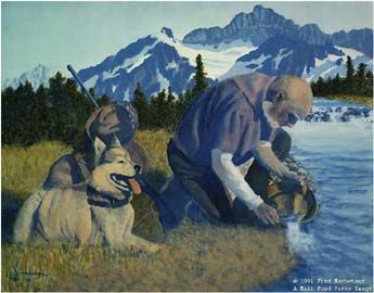 FRED MACHETANZ 18X24 Secondary Market Art: "SEARCH FOR GOLD"
