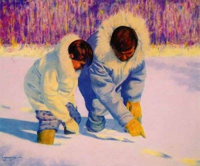 FRED MACHETANZ  Secondary Market Art: "LANGUAGE OF SNOW"