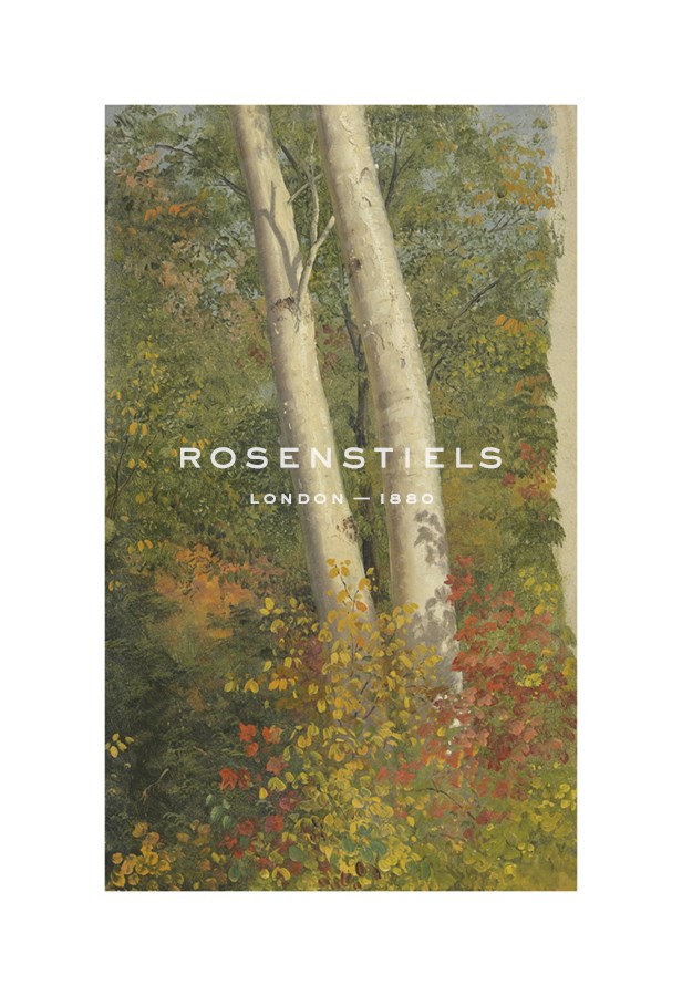 Frederic Edwin Church Hand Numbered Limited Edition Print on Paper :"Birch Trees in Autumn"