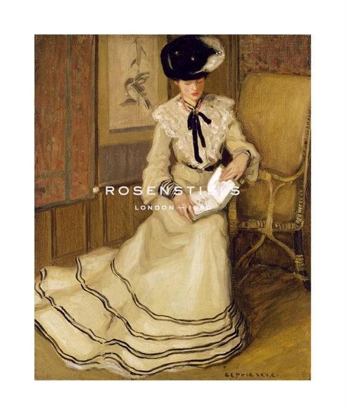 Frederick Carl Frieseke Hand Numbered Limited Edition Print on Paper :"Girl Reading, c.1903-1904"
