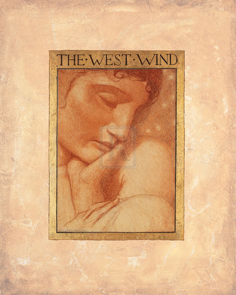 Frederick Cayley Robinson Hand Numbered Limited Edition Print on Paper :"The West Wind"