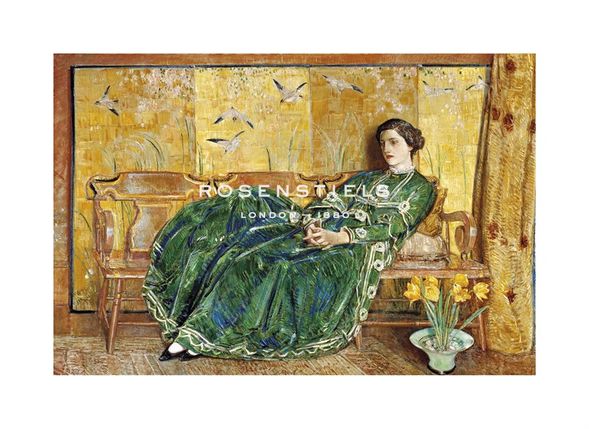 Frederick Childe Hassam Hand Numbered Limited Edition Print on Paper :"April: The Green Gown"