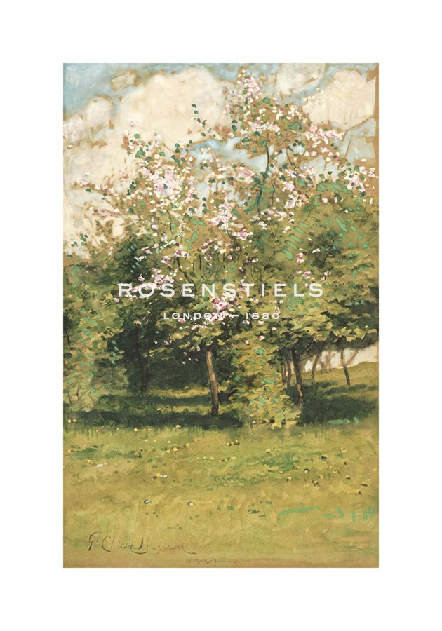 Frederick Childe Hassam Hand Numbered Limited Edition Print on Paper :"Blossoming Trees, 1882"