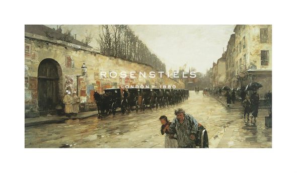 Frederick Childe Hassam Hand Numbered Limited Edition Print on Paper :"Cab Station, Rue Bonaparte, 1887"