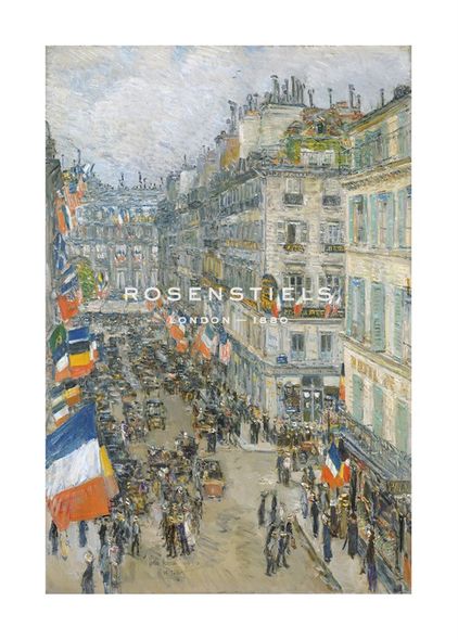 Frederick Childe Hassam Hand Numbered Limited Edition Print on Paper :"July Fourteenth, Rue Daunou, 1910"