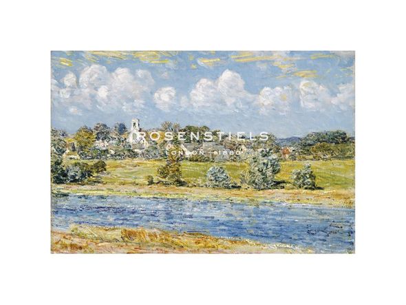 Frederick Childe Hassam Hand Numbered Limited Edition Print on Paper :"Landscape at Newfields, New Hampshire, 1909"