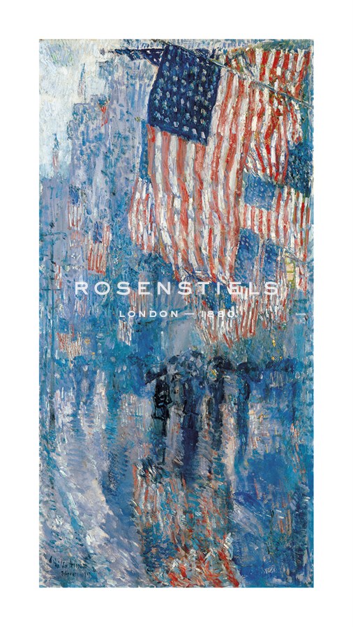 Frederick Childe Hassam Hand Numbered Limited Edition Print on Paper :"The Avenue in the Rain, 1917"