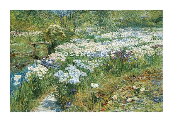 Frederick Childe Hassam Hand Numbered Limited Edition Print on Paper :"The Water Garden, 1909"