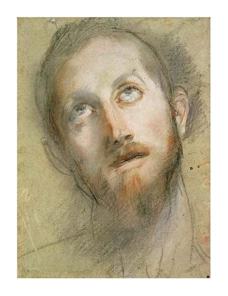 Frederico Barocci Fine Art Open Edition Giclée:"Study for the Head of Christ"