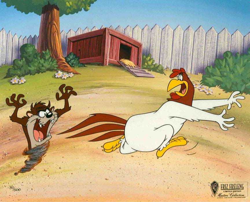 Friz Freleng Hand-Painted Limited Edition Cel :"Chicken Tonight"